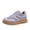 Purple, variant on Women's Platform Lace Up Sneakers, Round Toe Low Top Retro Casual Walking Shoes, Thick Sole Non Slip Fashion Shoes