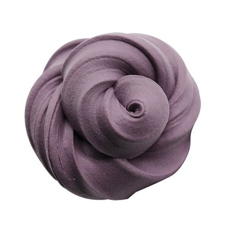 2 PACKS DIY 3D Fluffy Foam Clay Slime DIY Soft Cotton Clay Antistress Kids Toys purple