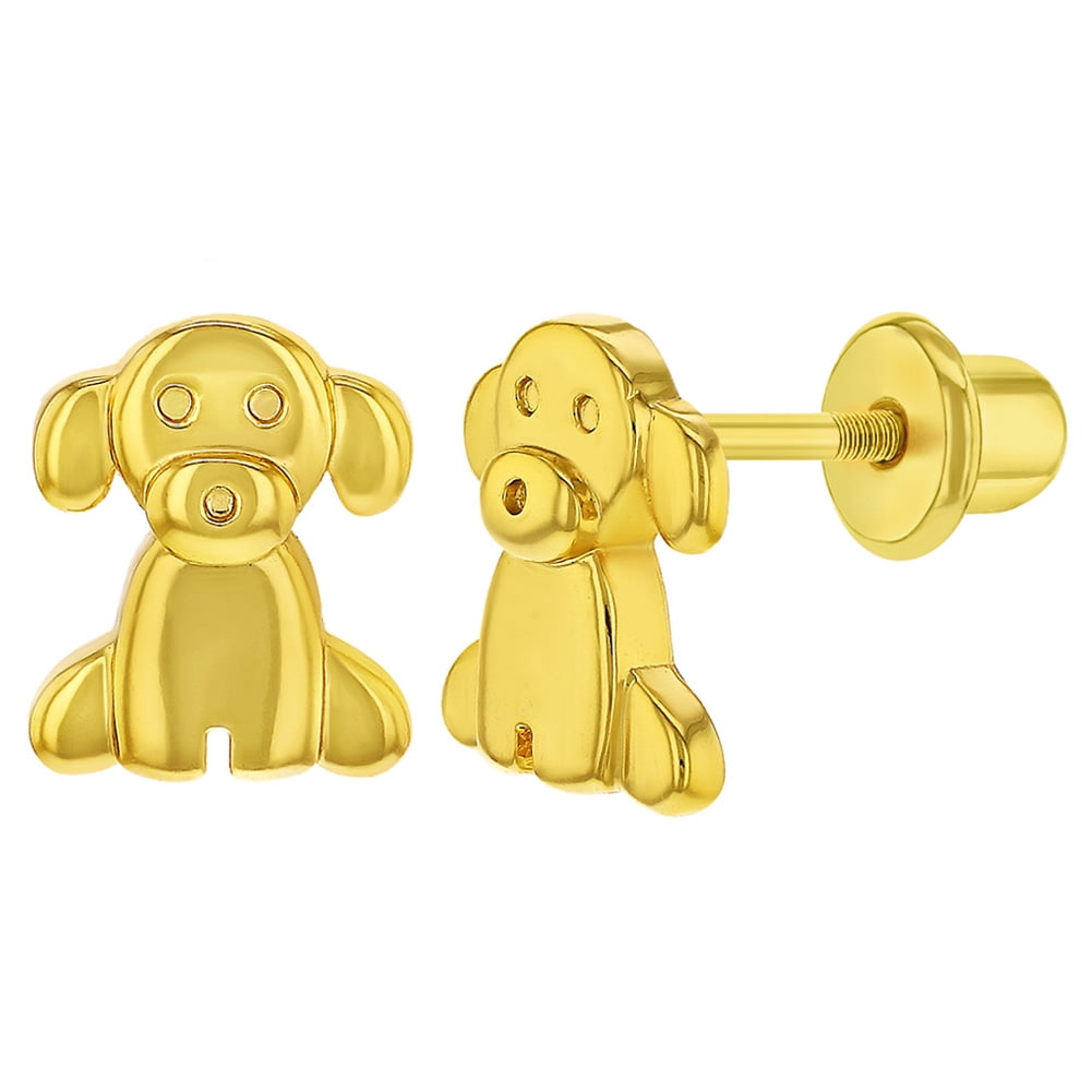 Gold earrings for toddlers deals