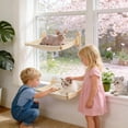 thumbnail image 3 of Suction Cup Cat Window Perch, Foldable, Wooden Frame, Washable, Indoor, 3 of 8