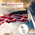 thumbnail image 4 of Anley Flag Accessory - White Rubber Coated Brass Swivel Snap Hook - Heavy Duty Flag Pole Halyard Rope Attachment Clip 3.3 Inch - One Hook Per Pack, 4 of 7
