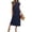 Navy, variant on Kukoosong Women's Slim Fit Sundress Tea-Length Sleeveless Crew Neck Solid Color Casual Party Cocktail Summer Dresses