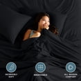 thumbnail image 4 of Bare Home Ultra-Soft Flat Sheets - Premium 1800 Collection - Brushed - Queen, Black, 4 of 8