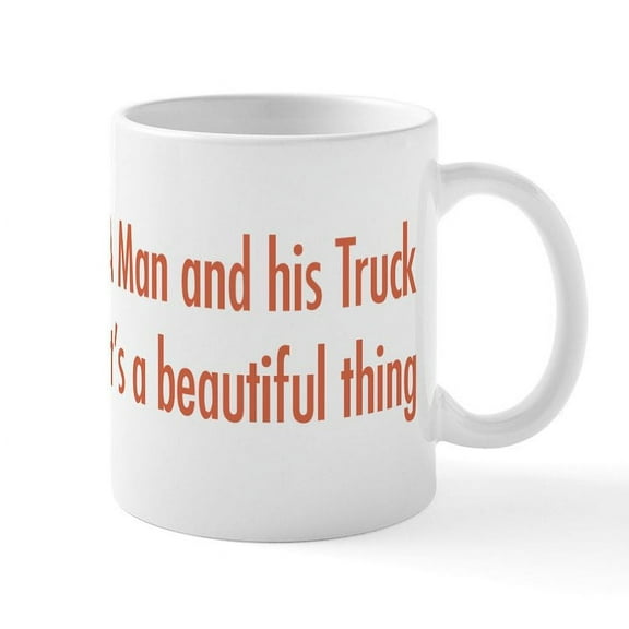 CafePress - A Man And His Truck Mug - 11 oz Ceramic Mug - Novelty Coffee Tea Cup
