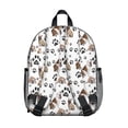 thumbnail image 3 of Bulldog Dog and Footprints Backpack Backpack for School,Cute School Bag,Schoolbag with Adjustable Shoulder Straps & Padded Back,13.8"x11.4"x6", 3 of 6
