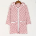 thumbnail image 2 of Unisex Boys Girls Robe Kids Hooded Bathrobe Cute Plaid Zip Up Fleece Fuzzy Soft Pajamas Plush Sleepwear 2-9 Years, 2 of 8