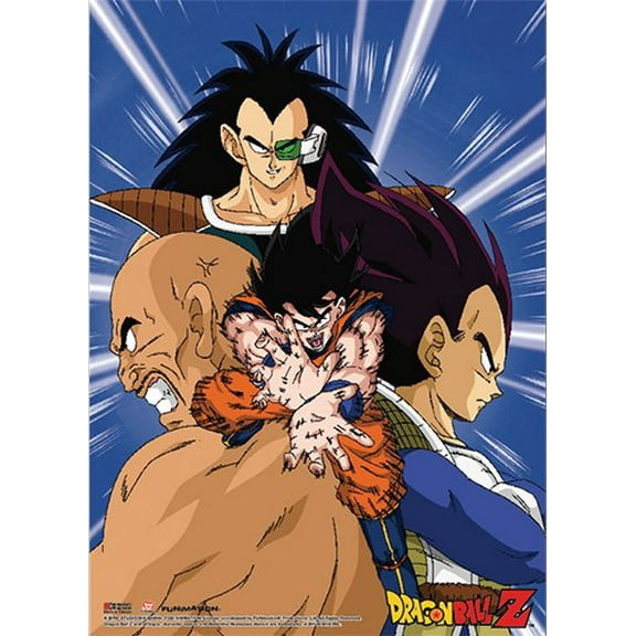 Officially Licensed Dragon Ball Z: Goku & Vegeta Group Key Art Wall Scroll