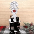 thumbnail image 3 of Mini portabotellas de licor navideño divertido con estante para botellas de vino con forma de 4 agujeros, 3 of 3