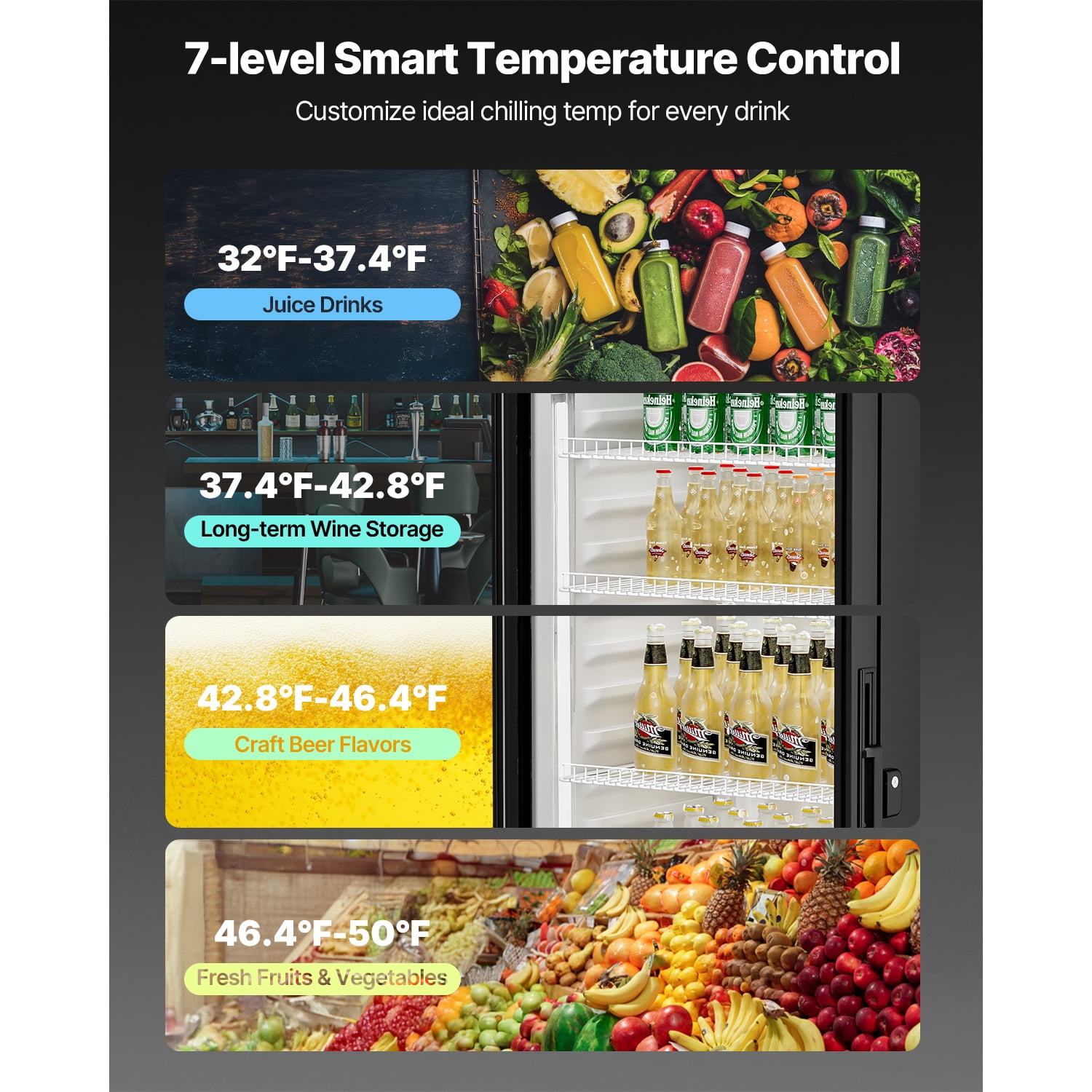 KFFKFF Commercial Merchandiser Refrigerator Single Glass Door 13.3 Cu ft , Display Beverage Cooler Merchandiser Customizable Lightbox