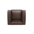 thumbnail image 5 of Christopher Knight Home Goyette  Faux Leather Club Chair by  Dark Brown/ Dark Walnut, 5 of 5