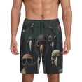 thumbnail image 2 of Picia Stylish Avian Gathering Pajama Shorts for Men, Men's Pajama Bottoms, Sleepwear,Short Pajama Pants-Medium, 2 of 9