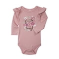 thumbnail image 2 of Baby Kiss Baby Girl Bodysuits, 3-Pack, Long Sleeve, Newborn-9 Months, 2 of 6