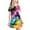 Multicolor, variant on Pounoo New Kids Dresses Girls 3-12 Years Children'S Fashion Printed Dreamy Short Sleeved Round Neck Dress Girls Dresses 7-8