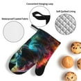 thumbnail image 3 of Salouo Neon Spectrum Cat Portrait for Oven Mitts and Potholders BBQ Gloves-Oven Mitts and Pot Holders Non-Slip Cooking Gloves for Cooking Baking Grilling (4-Piece Set), 3 of 6