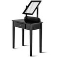 thumbnail image 5 of Topbuy Removable Mirror Vanity Table Unit Makeup Set w/ Padded Stool & 5 Dawers White, 5 of 6