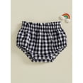 thumbnail image 2 of Suealasg Baby Girls Summer Shorts Infant Plaid Shorts Pants with Elastic Waist Triangle Short Casual Clothes, 2 of 7