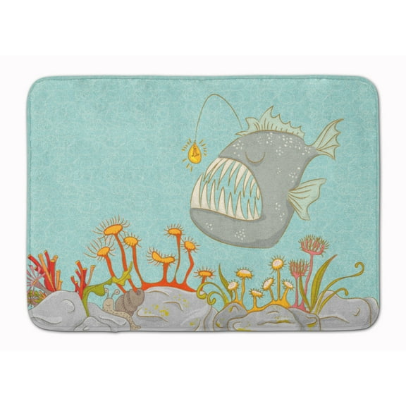 Frog Fish Scene Machine Washable Memory Foam Mat