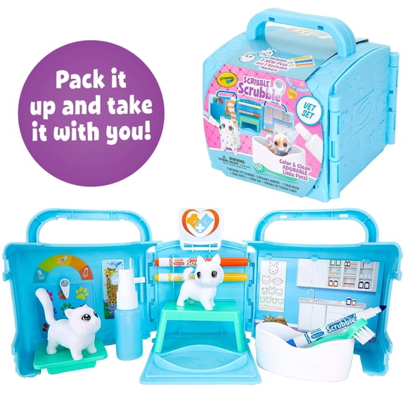 Crayola Scribble Scrubbie Pets Vet Set 6 Piece Set Boys and Girls Ages 3
