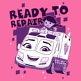 thumbnail image 2 of Girl's Firebuds Violet Ready to Repair Graphic Cropped T-Shirt Light Pink X Large, 2 of 3