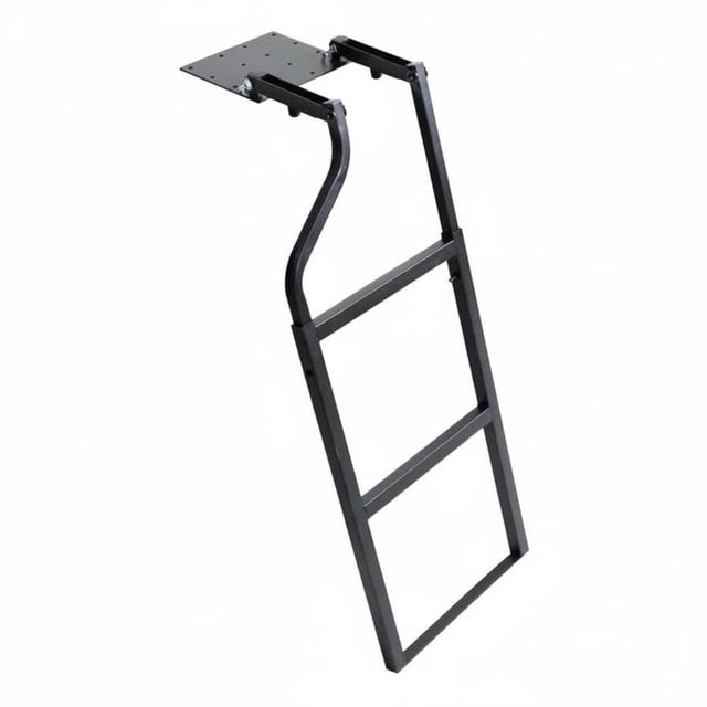 predolo Pickup Truck Tailgate Ladder Anti-Slip Retractable Tailgate Ladder Adjustable Height Foldable Truck Bed Step for Worksite, Camping