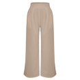 thumbnail image 5 of IDALL Wide Leg Pants Woman High Waisted Pants Wide Leg Tailored Pants For Women Casual High Waist Suit Pants Baggy Pants Womens Pants Khaki L, 5 of 8