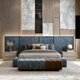 thumbnail image 2 of Muebles de dormitorio, cama de tela de lino para Hotel moderno de 5 estrellas, venta al por mayor, conjunto completo individual, doble, tamaño Queen y King, madera maciza, 3 años, 2 of 4