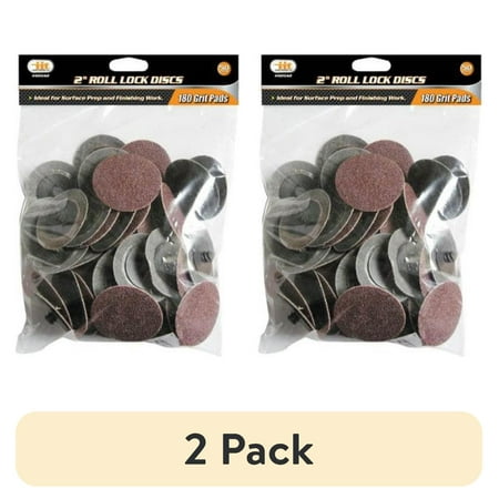 

(2 pack) IIT 82042 2 Roll Lock Sanding Discs 180 Grit (50 PC)