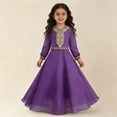 thumbnail image 2 of RUTAYY Children Girls Dress Long Sleeve V-Neck Party Gown Indoor Outdoor Activities Soft Comfortable Holiday Chic Dresses, 2 of 9