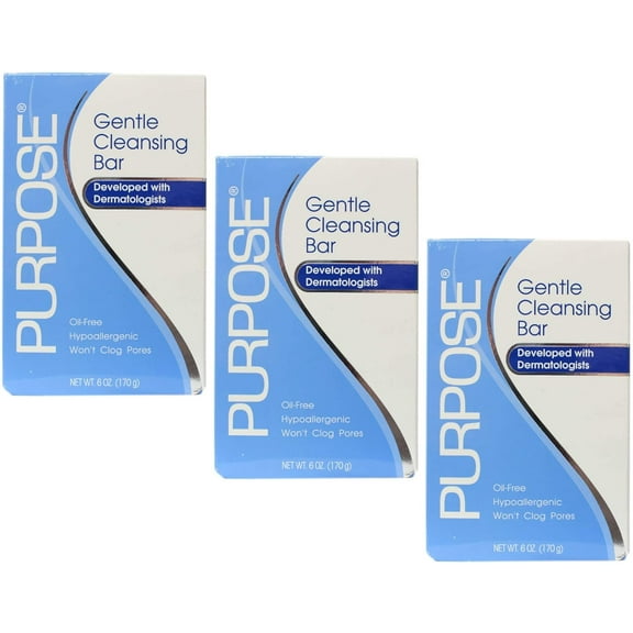 Purpose Gentle Cleansing Bar 6 Oz (Pack of 3)