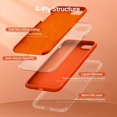thumbnail image 3 of PYYNA-Ultra Slim Designed for iPhone SE 2022(3rd Gen)/iPhone SE 2020(2nd Gen)/iPhone 7/iPhone 8 Case with Screen Protector, Multi-Color Silicone Shockproof Phone Case(Orange), 3 of 4