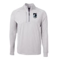 thumbnail image 2 of Men's Cutter & Buck Heather Gray Minnesota United FC Big & Tall Adapt Eco Knit Quarter-Zip Top, 2 of 3