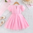 thumbnail image 7 of Girls Beach Dress Cute Short Sleeve Crewneck Princess Dresses Girls Clothes for Summer Vacation Size 4-8, 7 of 7