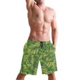 thumbnail image 5 of Dailycode Men's Quick Dry Swim Trunks Beach Shorts Casual Summer Board Shorts with Pockets, Vibrant Palm Leaves, 5 of 8