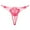 Hot Pink, variant on Leather Panties for Women Vs Panties Medium Women Embroidered Hollow Sexy Low Waist Underpants Open Cut Pearl Massage Thong