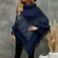 thumbnail image 2 of Aoochasliy Winter Scarfs Christmas Clearance Women's Trendy Warm Shawl Solid Color Cloak Large Knitting Loose Coat, 2 of 7