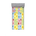 thumbnail image 2 of Spring Bedding Set with Sheet & Covers, Colorful Pattern with Strawberries Chamomiles Bluebells and Marigold Picnic Design, Printed Bedroom Decor 2 Shams, 4 Sizes, Multicolor, by Ambesonne, 2 of 3