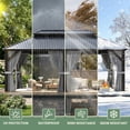 thumbnail image 5 of NETAJE 20x12 FT Hardtop Gazebo, Heavy Duty Gazebo with Aluminum Frame, Galvanized Steel Double Roof & Mosquito Net for Garden, Patio, Grey, 5 of 10