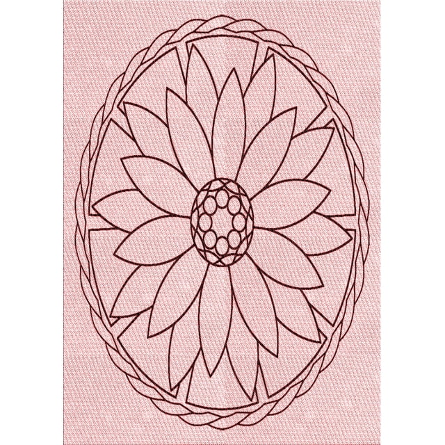 Ahgly Company Machine Washable Indoor Rectangle Transitional Pink Bubble Gum Pink Area Rugs, 5' x 8'