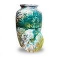 thumbnail image 5 of AMPLE CREMATION URNS | Classic Ocean Cremation Urn | Blue & White Urn with Wave Design | Secure Airtight Lid | Peaceful Tribute | 200 lbs. | 7 x 7 x 11 inches | Blue-White, 5 of 9