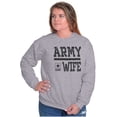 thumbnail image 3 of US Army Wife Military Star Logo Women Crewneck Sweatshirt Brisco Brands L, 3 of 6