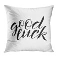 thumbnail image 1 of BOSDECO Farewell Good Luck Lettering Brush Calligraphic Celebration Drawn Fortune Pillow Case Pillow Cover 16x16 inch, 1 of 1