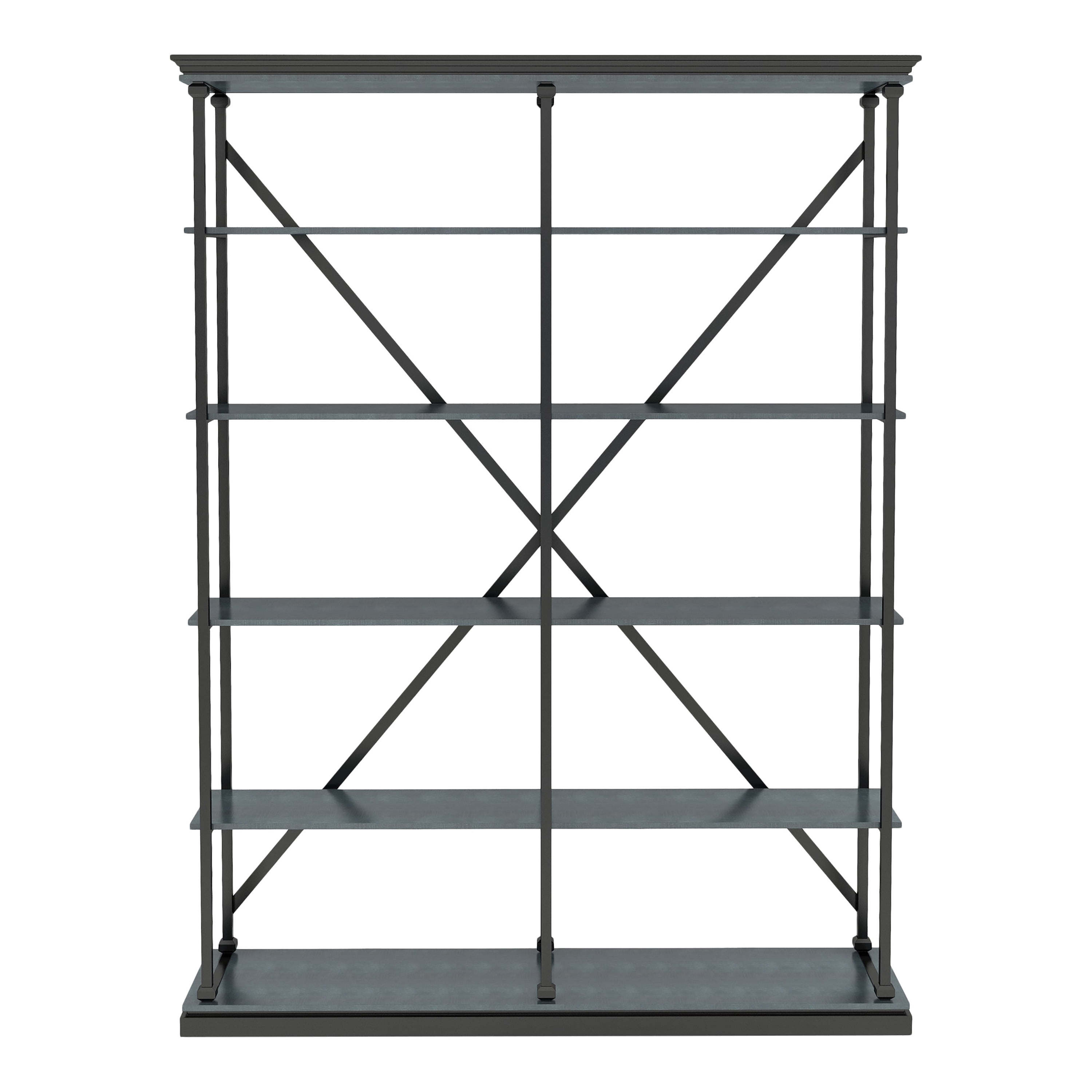 Furniture of America Macea Bookcase, Antique Blue, 58-Inch