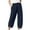Navy, variant on Mrat Capris for Women Solid Color Loose Pants Straight Loose Pants Straight Wide Leg Trousers Pants with Pockets Wide Leg Trousers with Pocket Orange XL