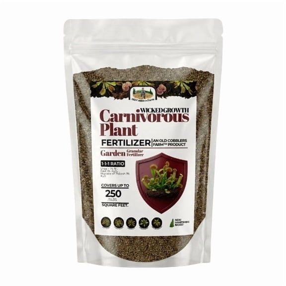 Old Cobblers Farm™ Wicked Growth Carnivorous Plants Fertilizer - Tailored nutrients for Sensitive Insect-Eaters Like flytraps and Pitcher Plants (5 lbs | 10 lbs | 15 lbs | 20 lbs) (5lbs)