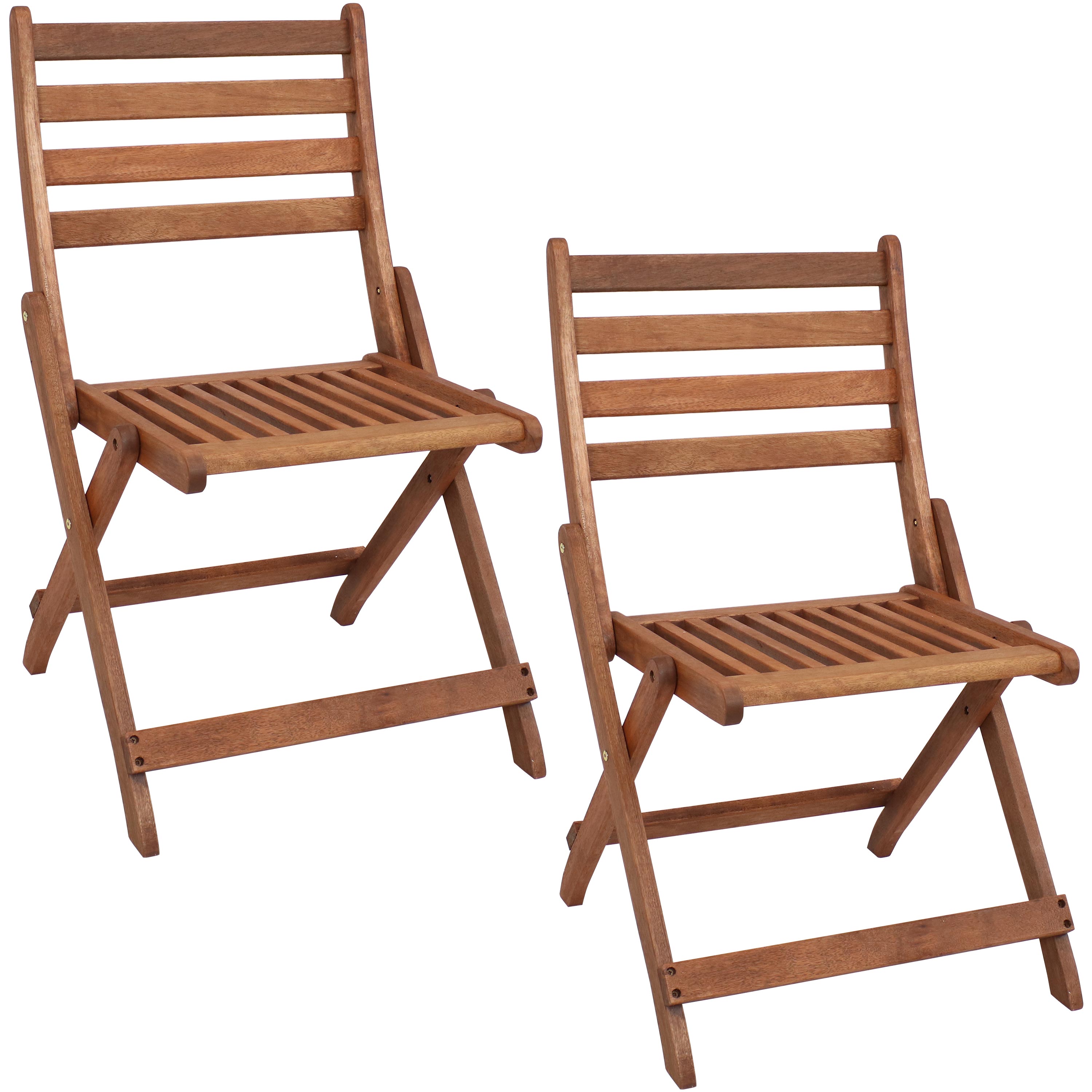 Sunnydaze Outdoor Meranti Wood with Teak Oil Finish Modern Folding