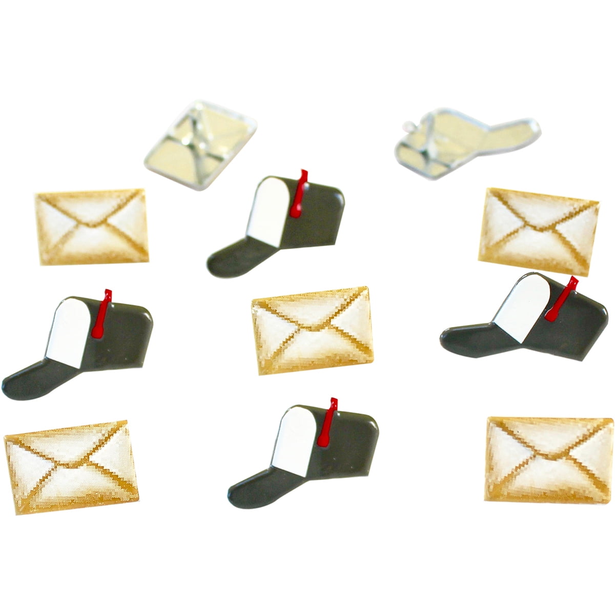 Eyelet Outlet Shape Brads 12/PkgMail