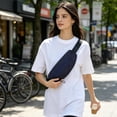 thumbnail image 6 of FastXmas Mini Sling Bag - Crossbody Bag Water-Resistant Dual Pocket Chest Pack - Adjustable Lightweight Pack Bag for Running, Travel & Everyday Workout(10.2 x 4.7 Inch), 6 of 6