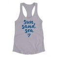 thumbnail image 3 of Sun, Sand, Sea Racerback Tank Women -Image by Shutterstock, Female Large, 3 of 4