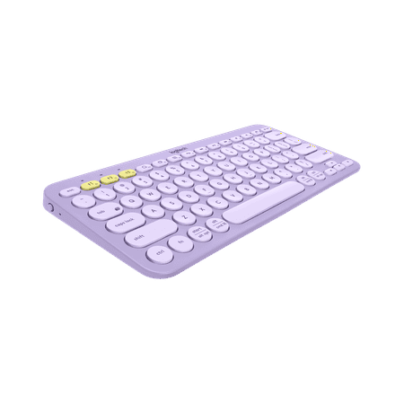 Logitech - K380 TKL Wireless Scissor Keyboard for PC, Laptop, Windows, Mac, Android, iPad OS, Apple TV - Lavender Lemonade