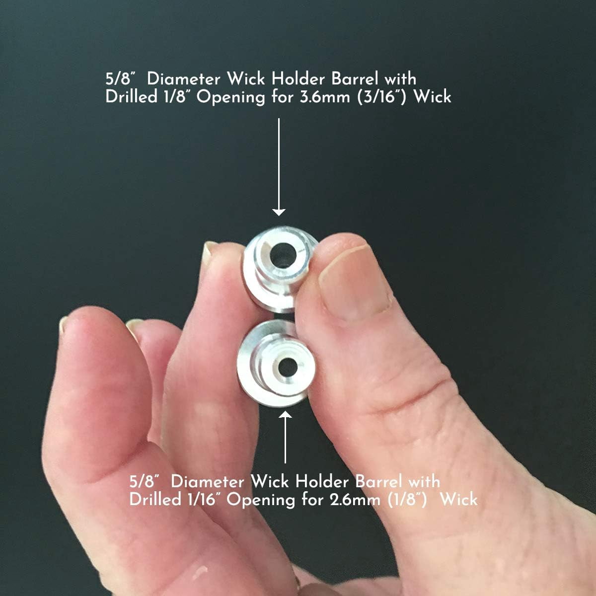 Firefly Aluminum Wick Holder with 3.6 mm (0.14 in) Cotton Wick, 7-1/2 in Length, 10-Pack